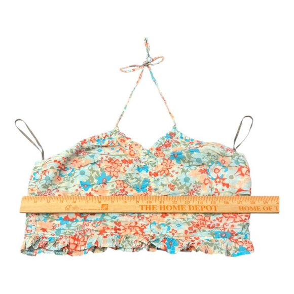 American Eagle Outfitters Women's Multi Floral Crop Top XL - Picture 6 of 9